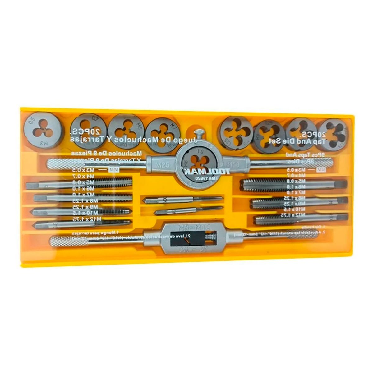 GENERICO - Set Kit Juego De Terrajas Macho Y Hembra 20 Piezas Toolmak