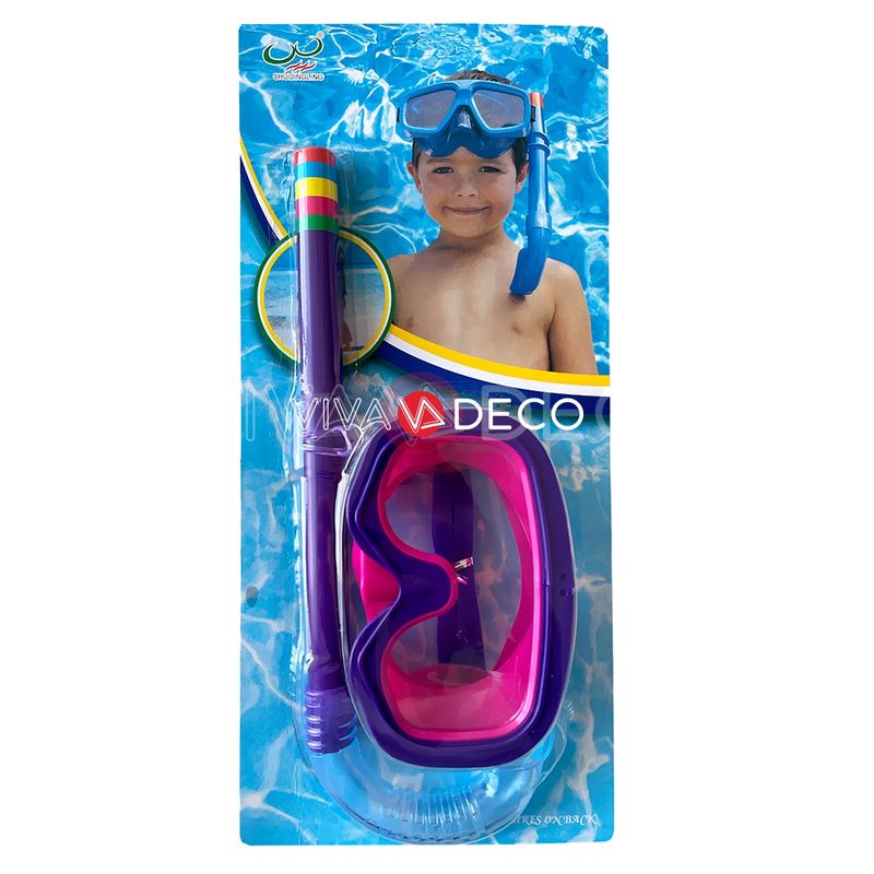 UNIVERSAL - SET SNORKEL PARA NIÑOS  MORADO