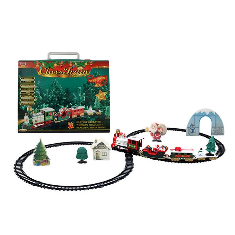 DANWEILE - Coche de juguete rojo navideño con luces y sonidos