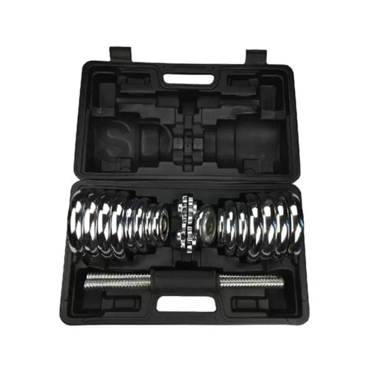 SDFIT - Mancuernas Cromadas York Maletín Set 30 KG