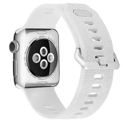 GENERICO - Correa De Silicona Iwatch Applewatch Blanco 42-44-45MM-L