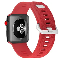 GENERICO - Correa De Silicona Iwatch Applewatch Rojo 42-44-45MM-L