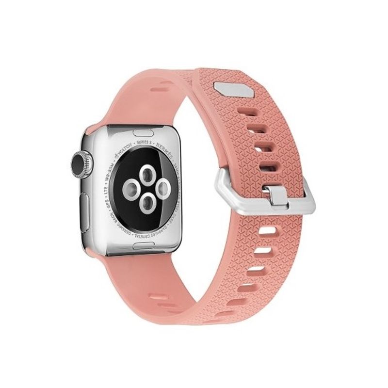 GENERICO - Correa De Silicona Iwatch Applewatch Rosa Claro 42-44-45MM-S