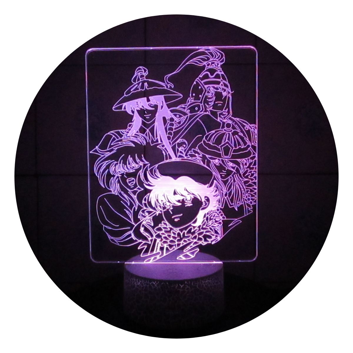 3DILUTION - Lámpara Led Caballeros del Zodiaco Base Agrietada