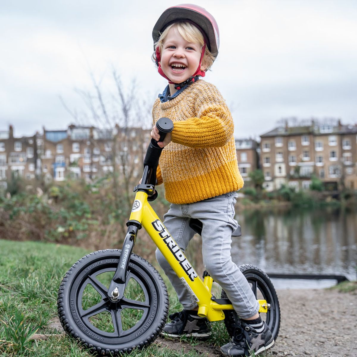 STRIDER - Bicicleta de Balance Strider 12 Sport Amarilla