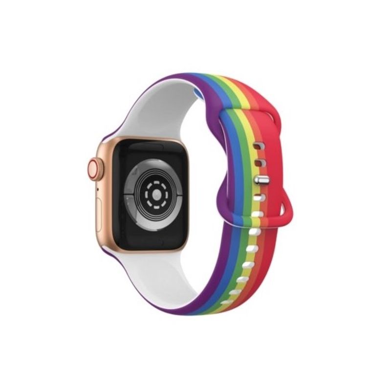 GENERICO - Correa Banda Diseño Iwatch Applewatch Arcoiris 42-44-45MM