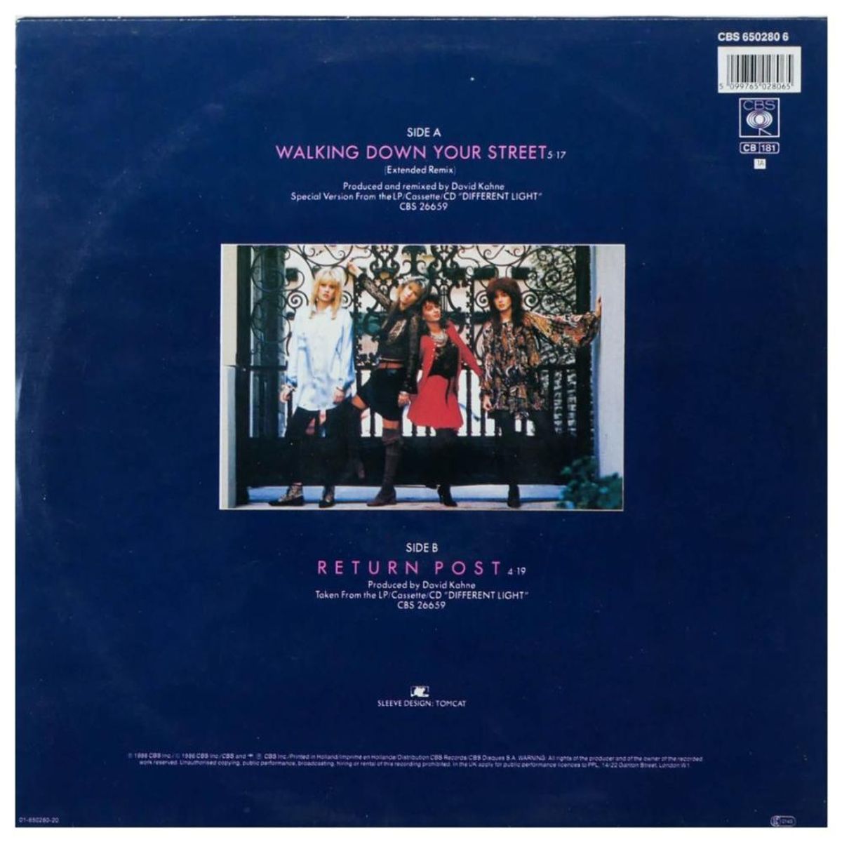 HITWAY MUSIC - BANGLES - WALKING DOWN THE STREET 12 VINILO DE EPOCA