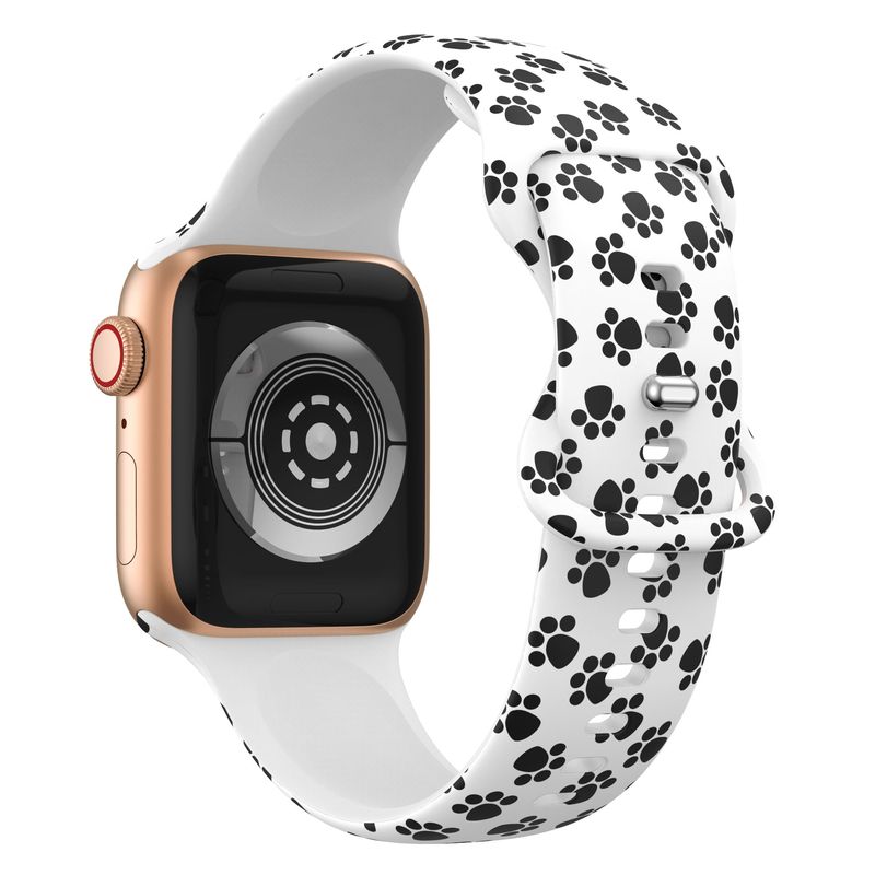 GENERICO - Correa Banda Diseño Iwatch Applewatch Huellas 42-44-45MM