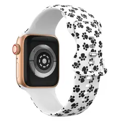 GENERICO - Correa Banda Diseño Iwatch Applewatch Huellas 42-44-45MM