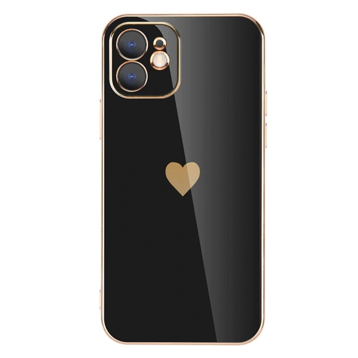GENERICO - Carcasa Corazones Para iPhone 13 / 14 Negro