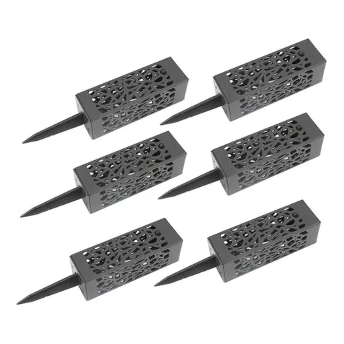 GENERICO - Estacas Solares Huecas Para El Césped Jardin 6 unidades