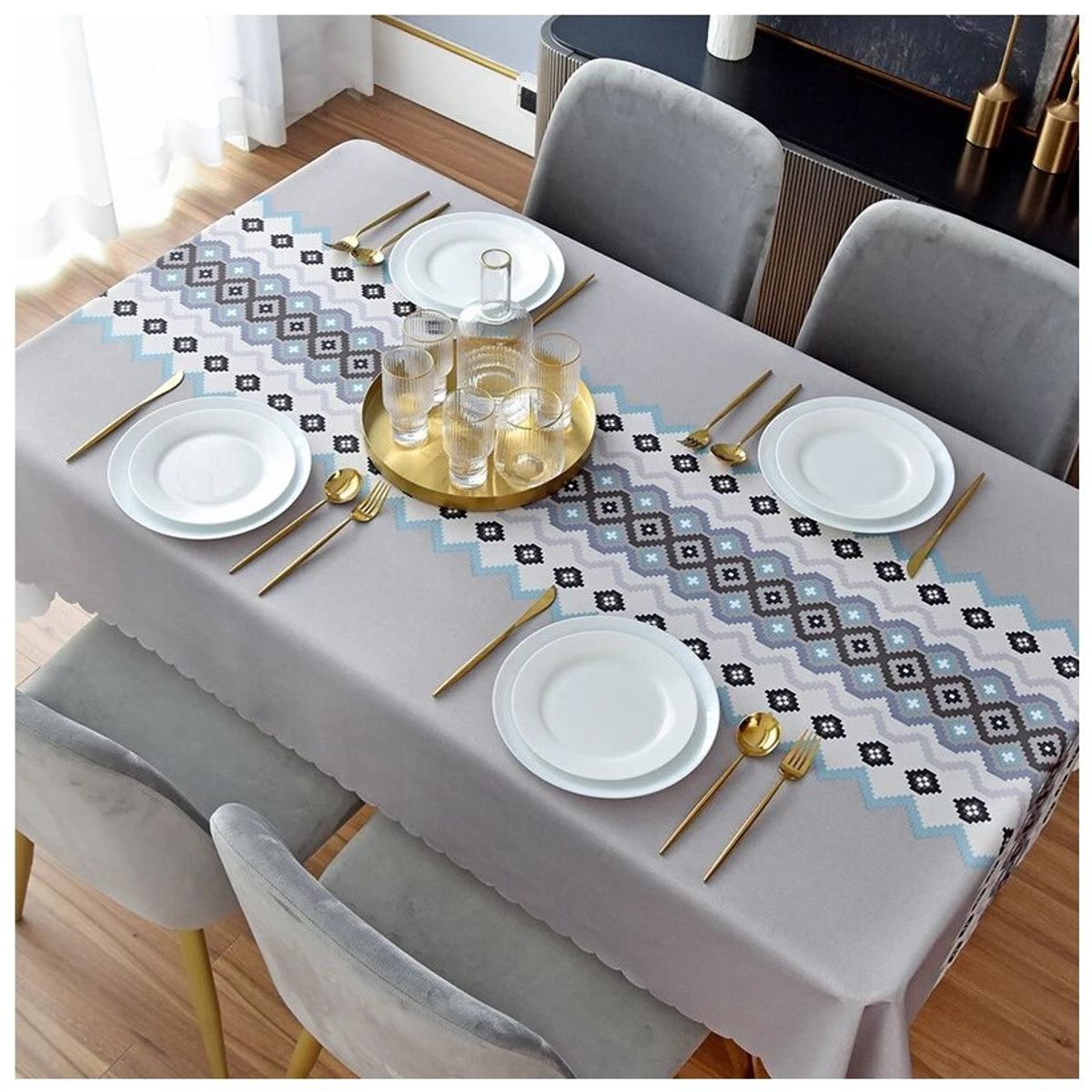 GENERICO - Mantel Antimanchas Mod. Atacama 140 X 220 Cm Rectangular