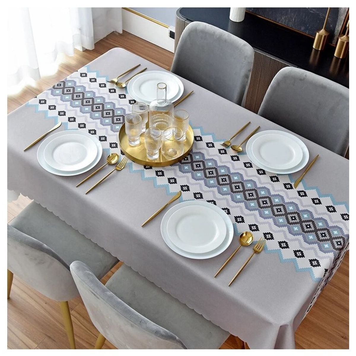 GENERICO - Mantel Antimanchas Mod. Atacama 140 X 220 Cm Rectangular