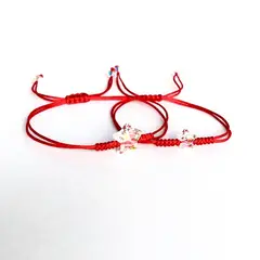 RE FRAN - Pulsera roja mamá e hija estrella cristal