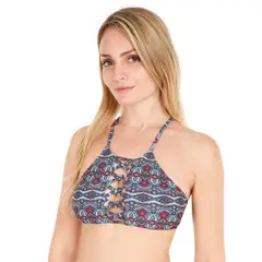 H2O WEAR - Traje de Baño Top High Neck Turquesa - Verde