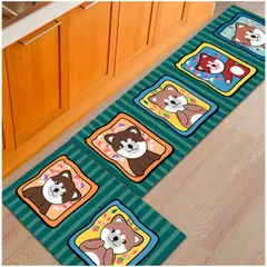 GENERICO - Pack de 02 Alfombra para Cocina con Antideslizantes