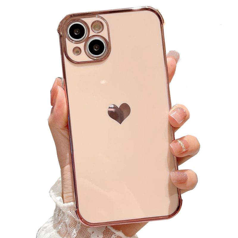 GENERICO - Carcasa Corazones iPhone 14 Rosa