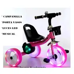 GENERICO - Triciclo para niños con luces LED y música