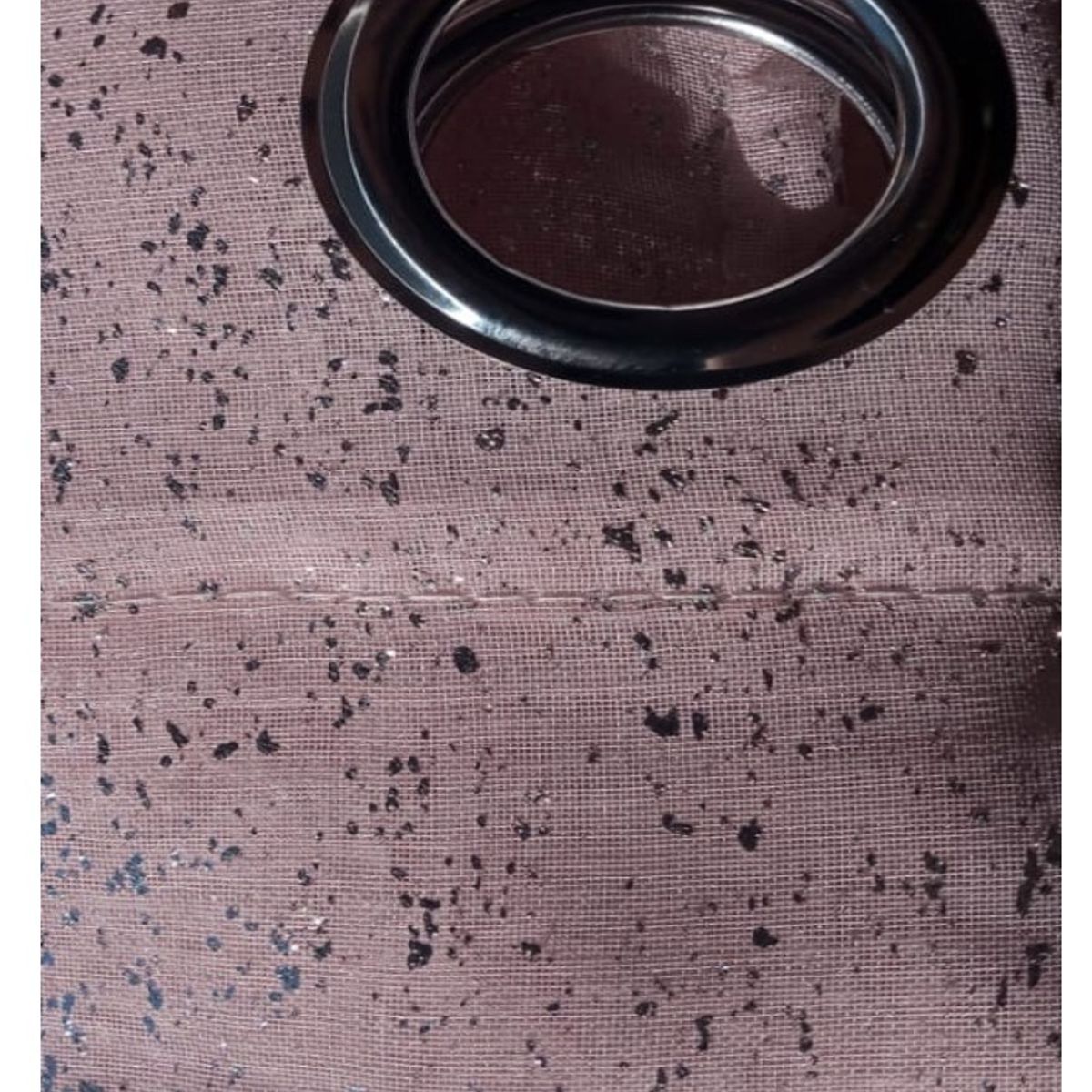 GENERICO - Set Velos Visillos Rosa con Brillos Plateados 140x230 Cm. 2 Paños