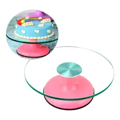 GENERICO - Base Giratoria Tortas Plato Giratorio Base Vidrio 30cm
