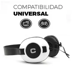 GENERICO - Audifonos con Cable y Jack 3.5 KOMC S39 para Play Xbox Smartphone Bco