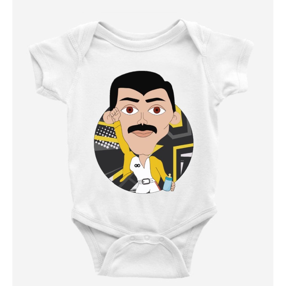 GENERICO - Body Bebé Rockero Baby Freddy Mercury Banda Rock Infinity Queen