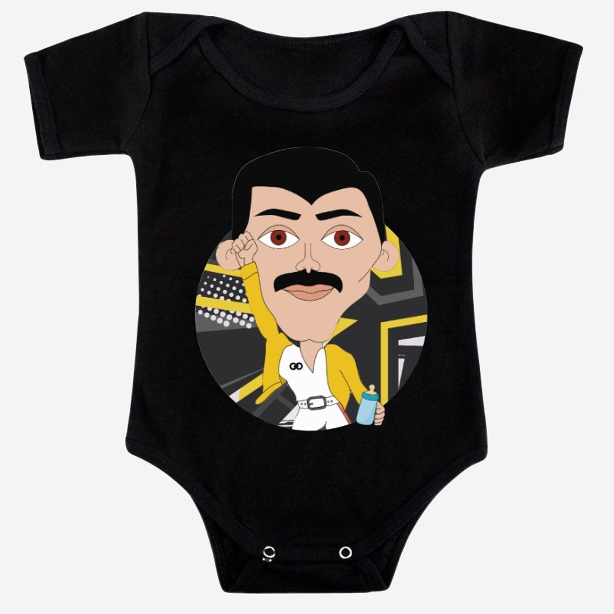 GENERICO - Body Bebé Rockero Baby Freddy Mercury Banda Rock Infinity Queen