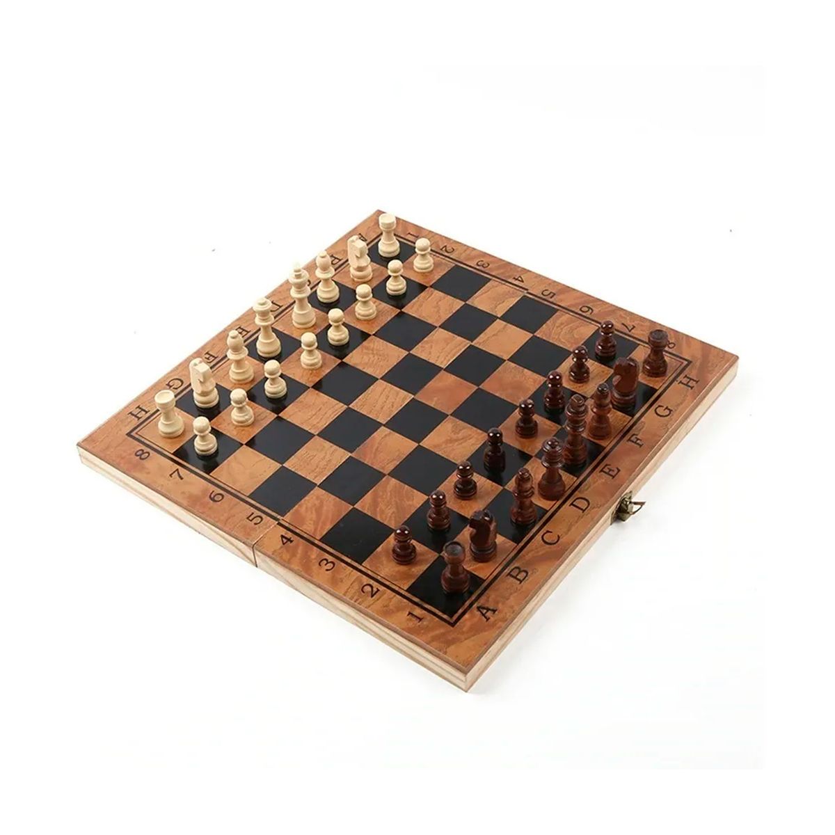 GENERICO - Juego de Mesa Ajedrez De Madera Set 3 en 1