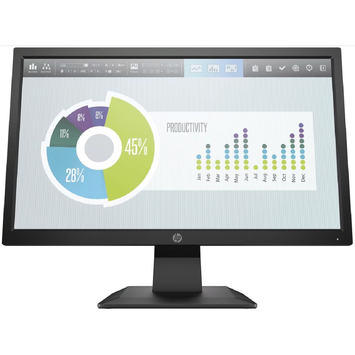HP - Monitor HP P204V 20" 1600x900 HDMI/VGA Plano