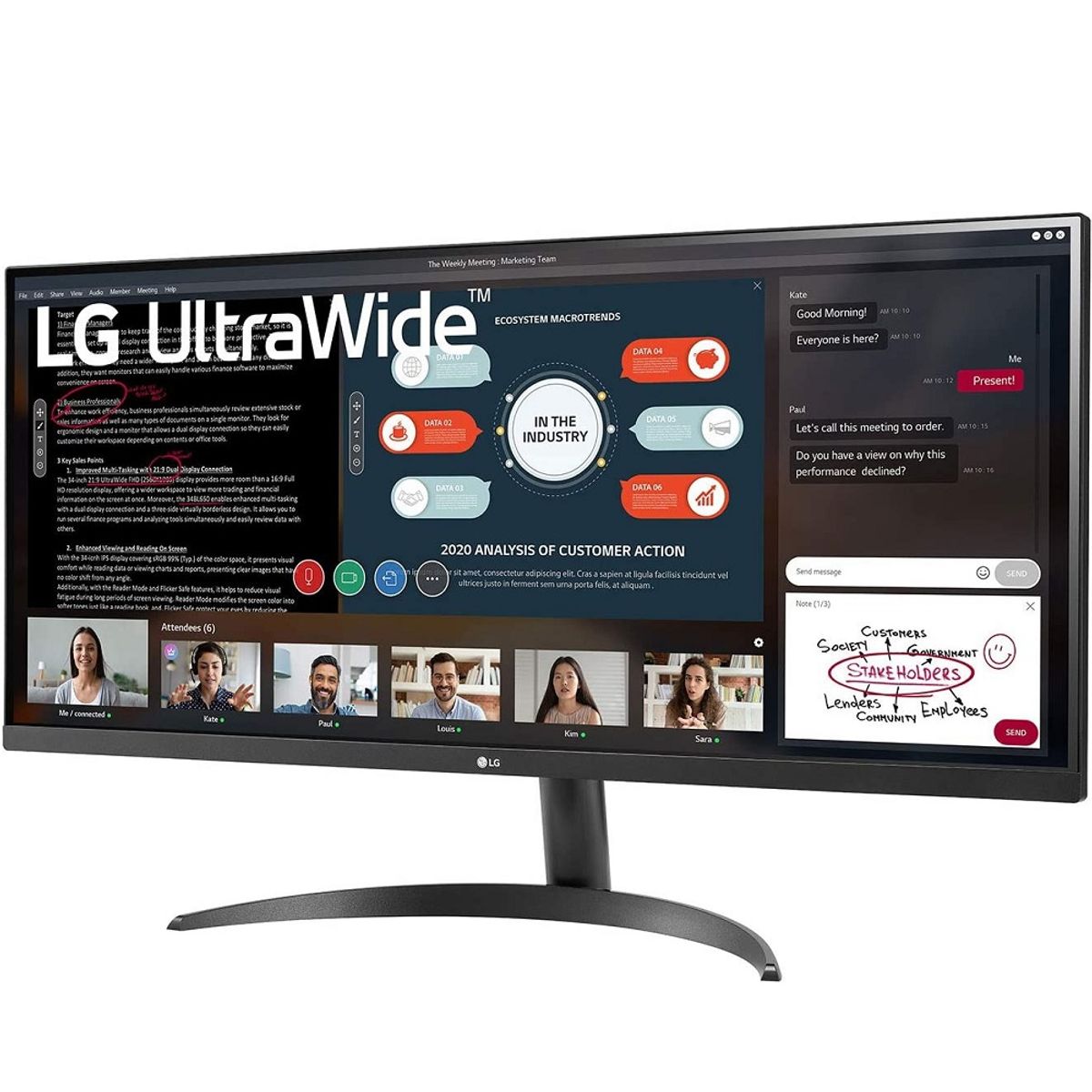 LG - Monitor  LG 34WP500-B Ultrawide 34 FUll HD IPS FreeSync