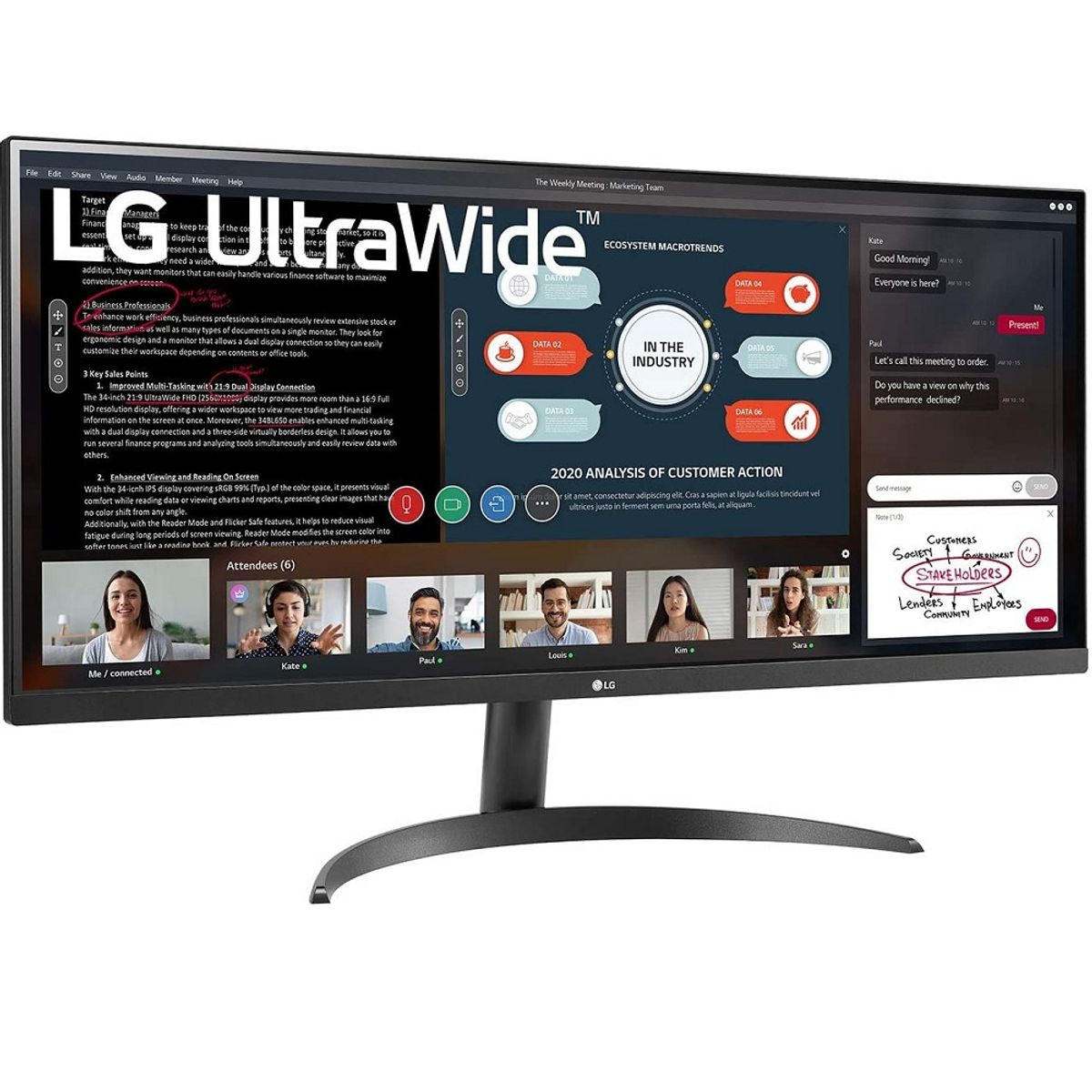LG - Monitor  LG 34WP500-B Ultrawide 34 FUll HD IPS FreeSync