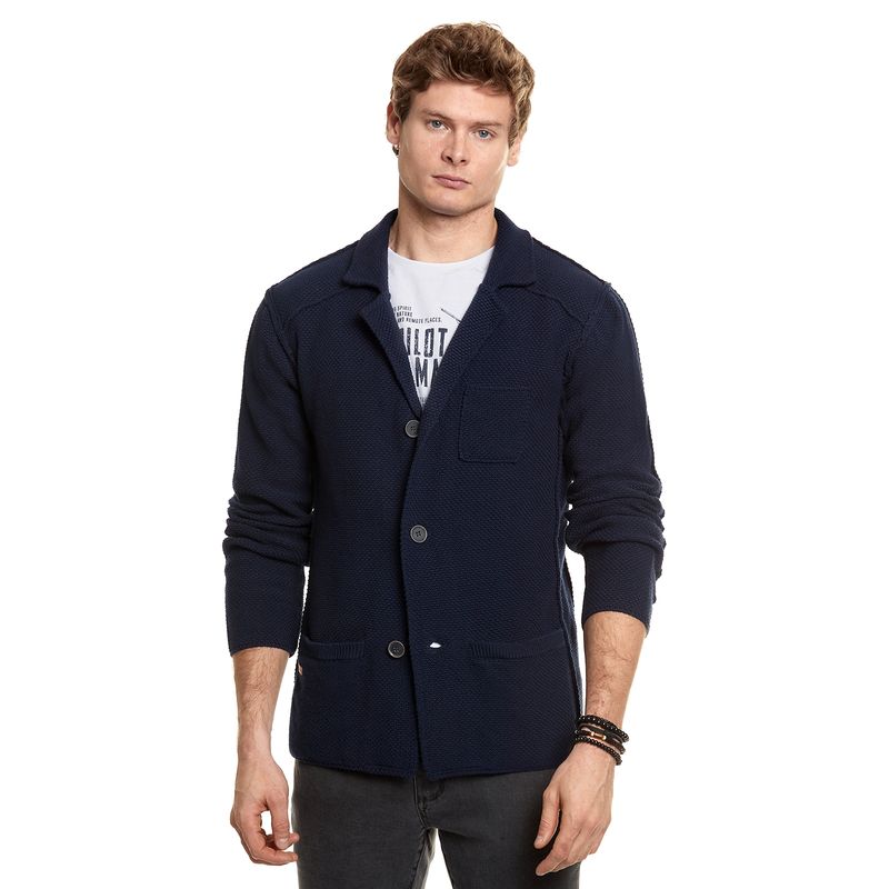 FEROUCH - Cardigan Blazer Nevada Azul Ferouch