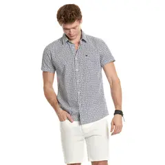 FEROUCH - Camisa Estampada Olympia F Blanco