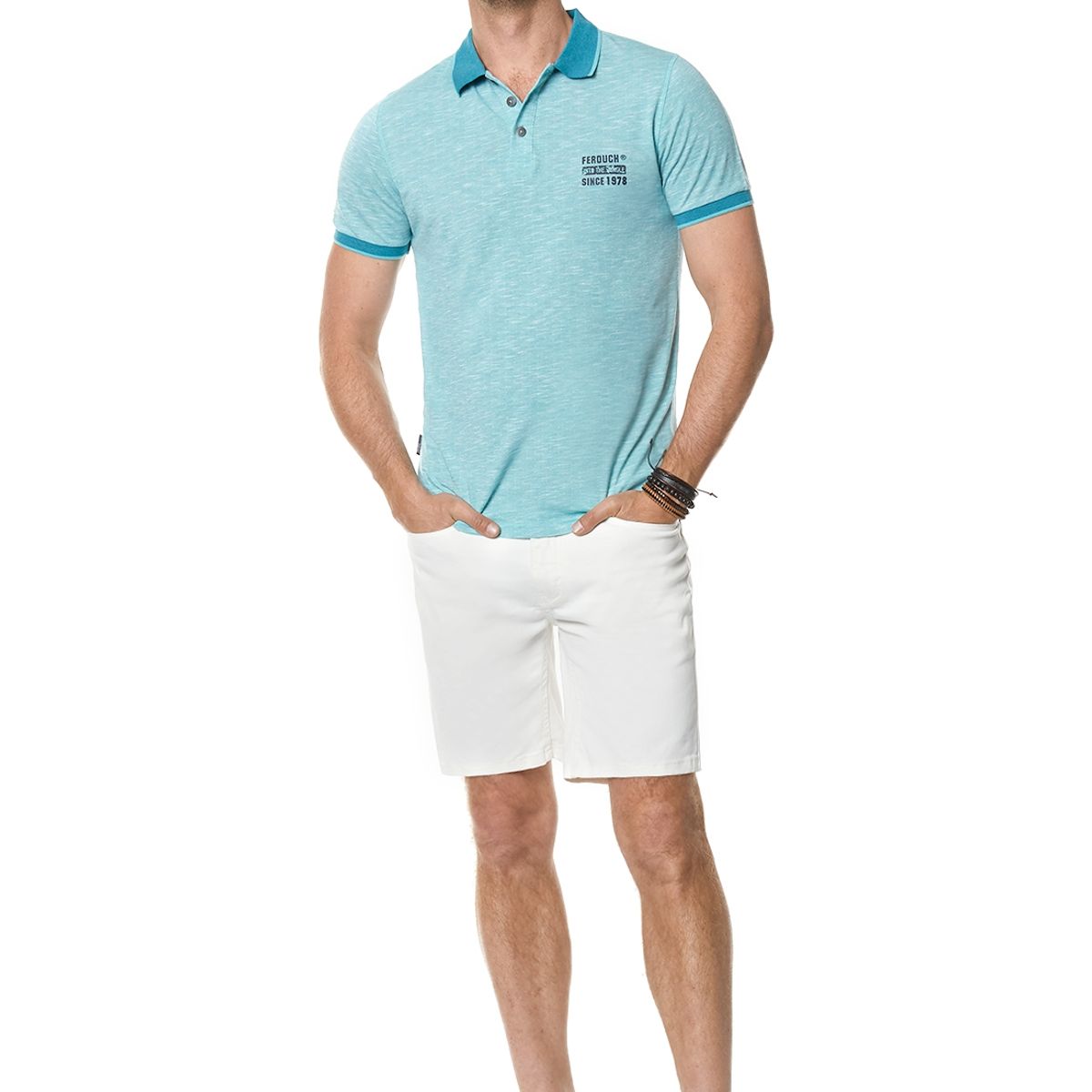 FEROUCH - Polera Polo Iowa Azul Ferouch