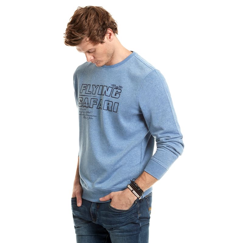 FEROUCH - Polera Manga Larga Wyoming Azul Ferouch