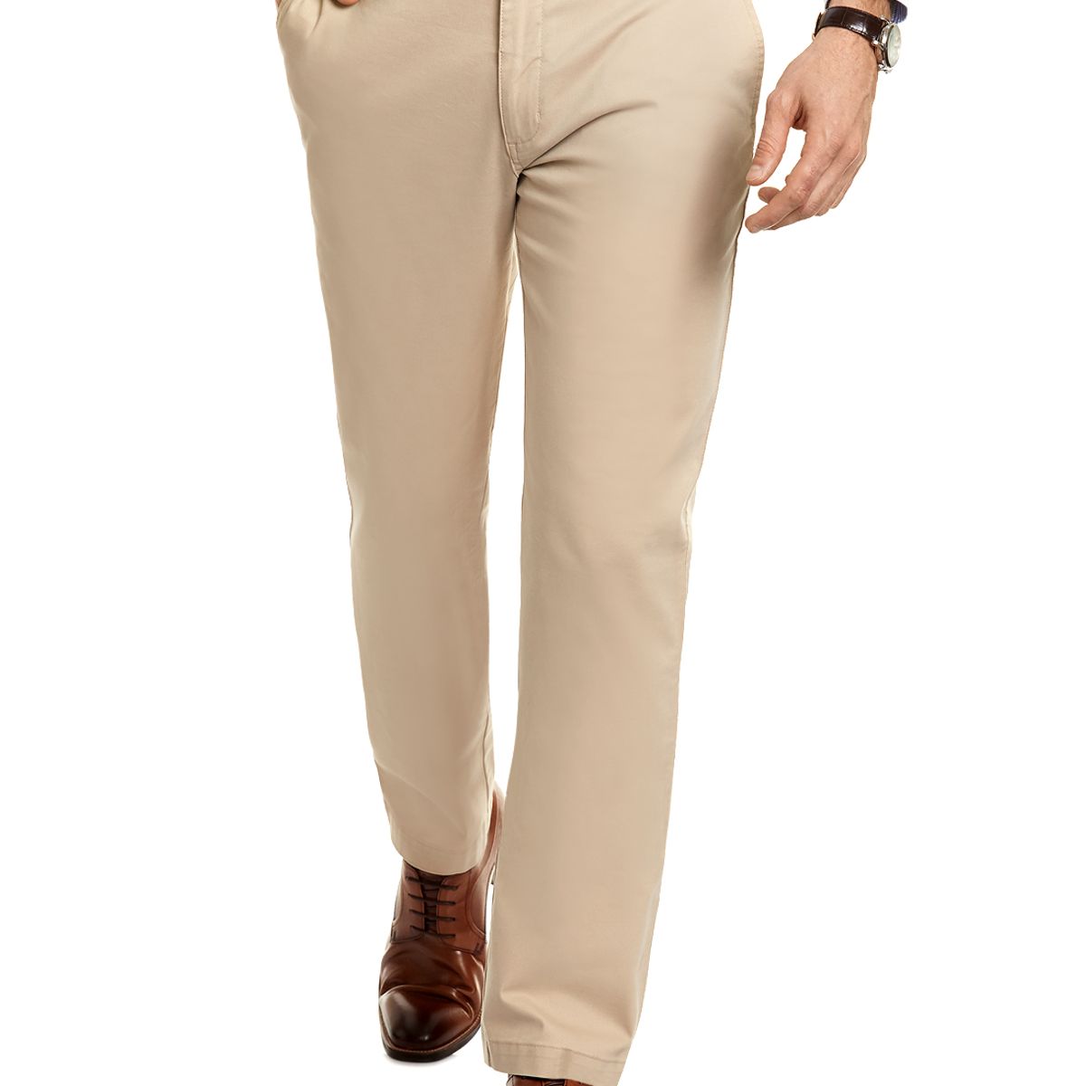 FEROUCH - Pantalón Twill Sin Pliegues L/33 Beige Ferouch