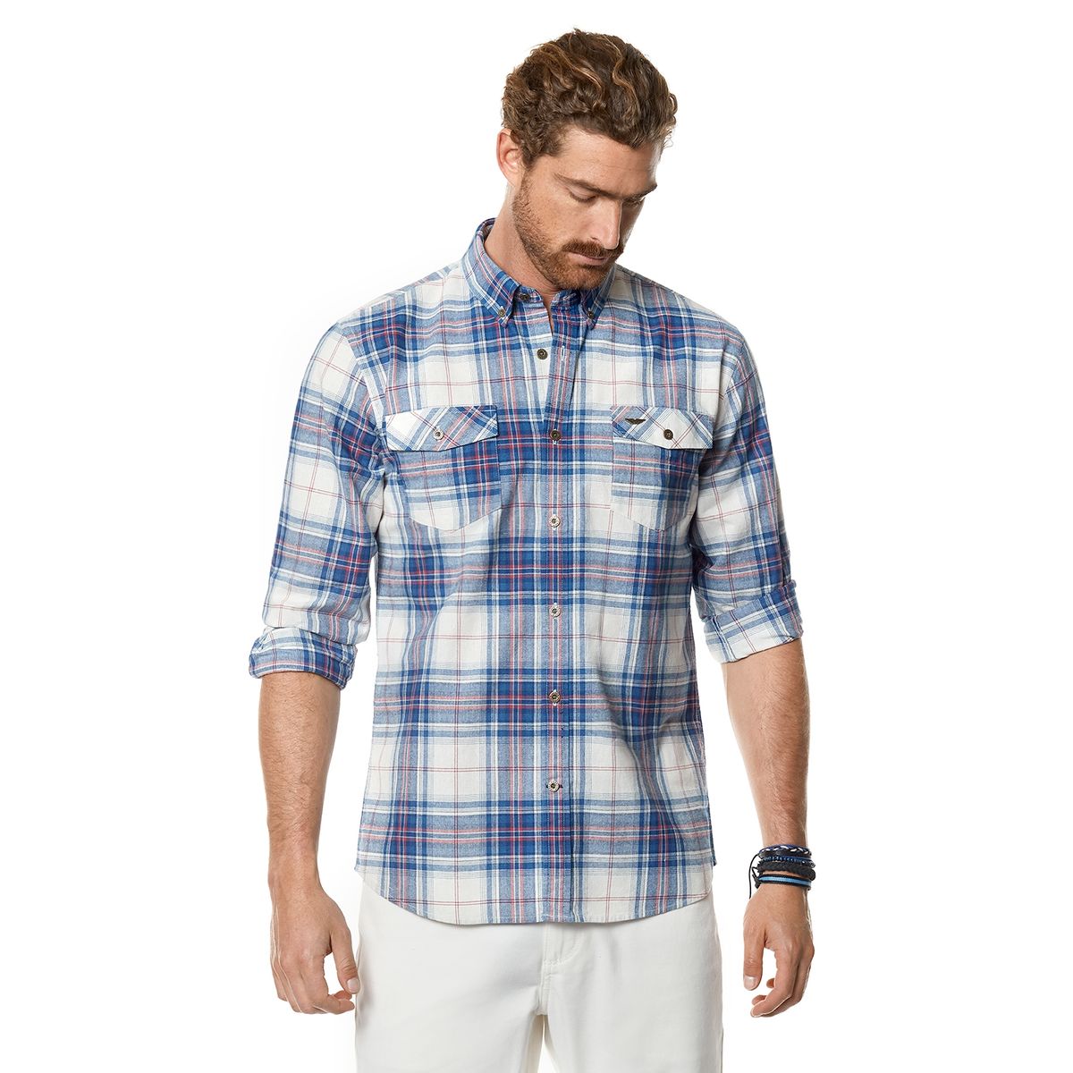 FEROUCH - Camisa Checkered Texas Fj Azul Ferouch