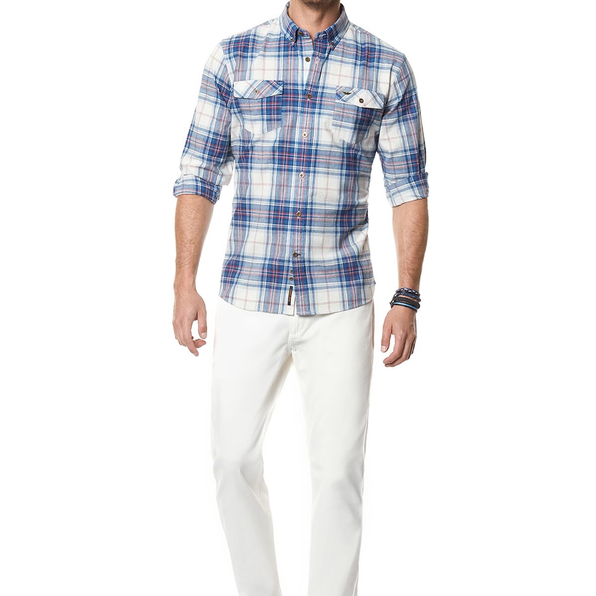FEROUCH - Camisa Checkered Texas Fj Azul Ferouch