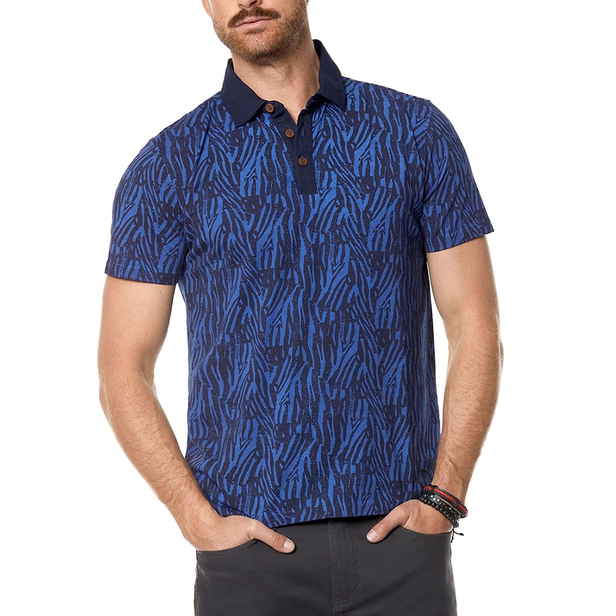 FEROUCH - Polera Polo Connecticut Azul Ferouch