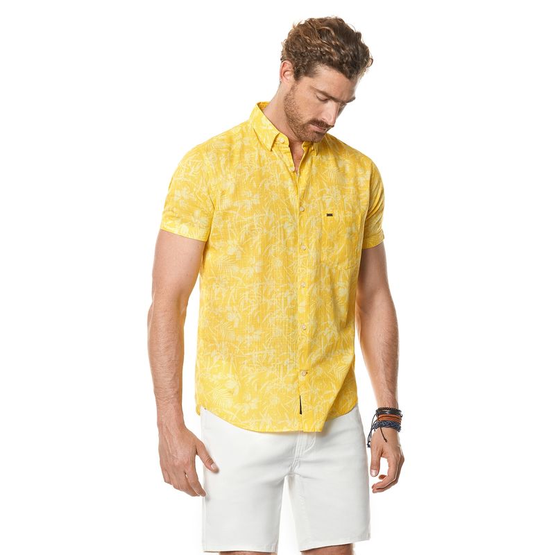 FEROUCH - Camisa Estampada Dakota Fj Amarillo Ferouch