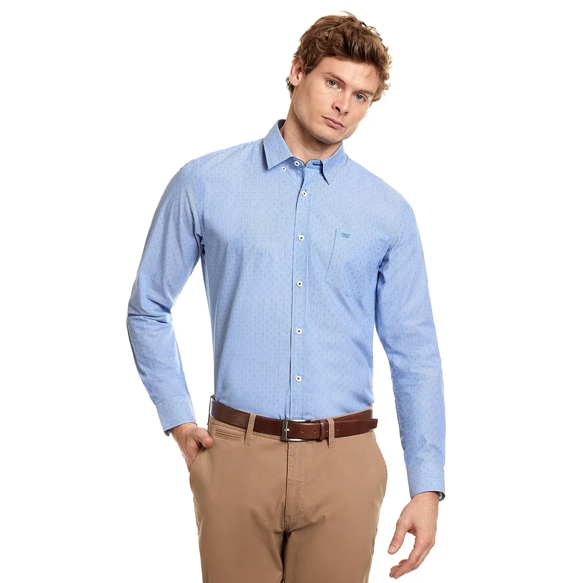 FEROUCH - Camisa Listada Oregon Azul Ferouch