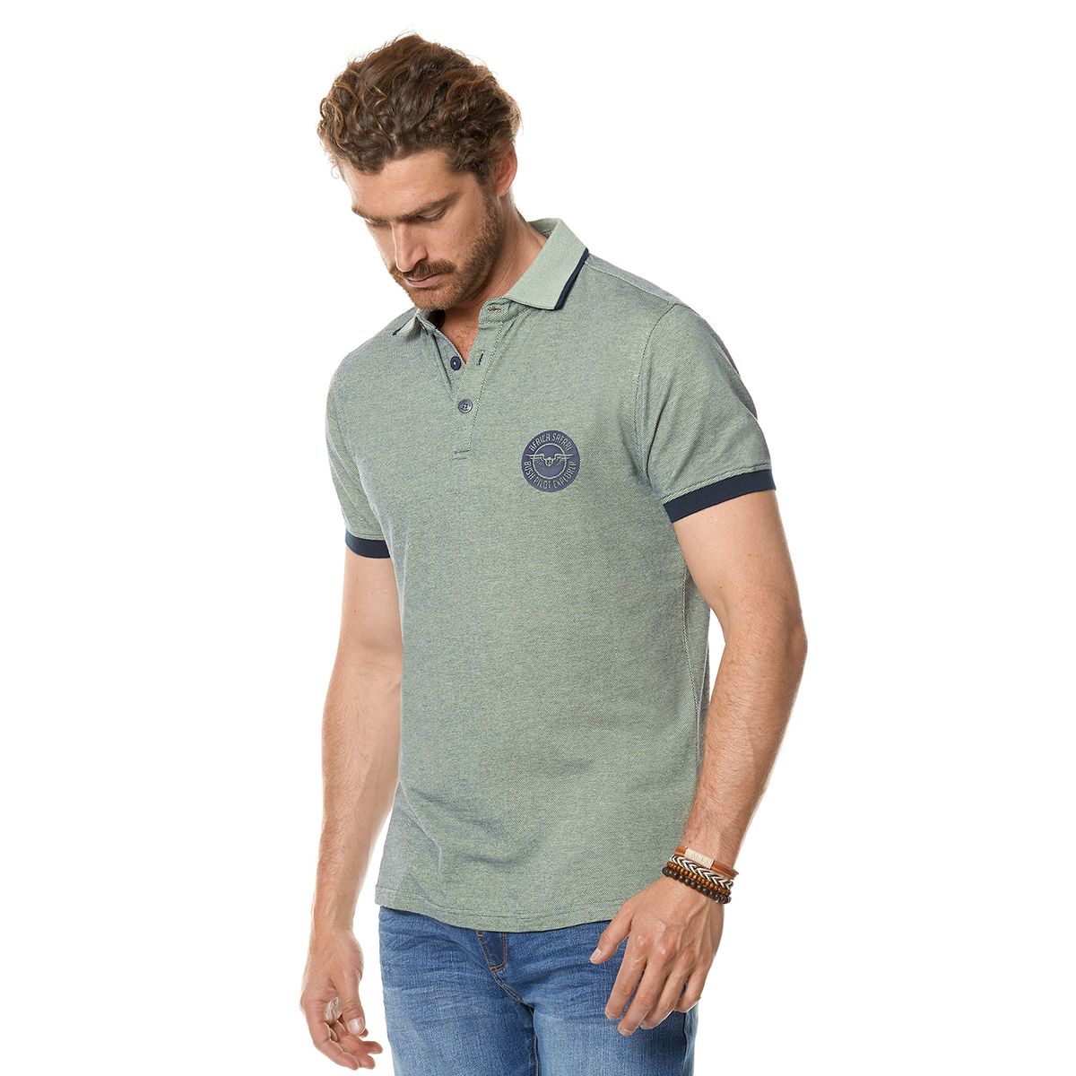 FEROUCH - Polera Polo Michigan Verde Ferouch