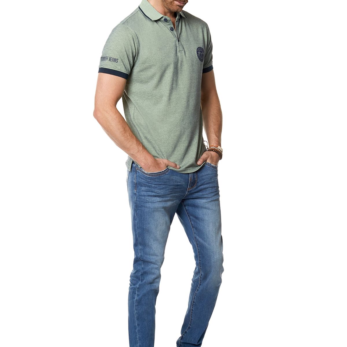 FEROUCH - Polera Polo Michigan Verde Ferouch