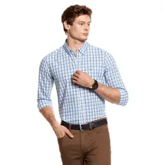 FEROUCH - Camisa Checkered Seattle Beige