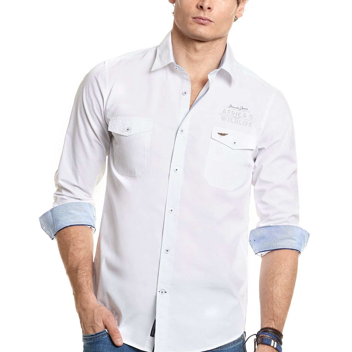 FEROUCH - Camisa Poplin College Fj Blanco Ferouch