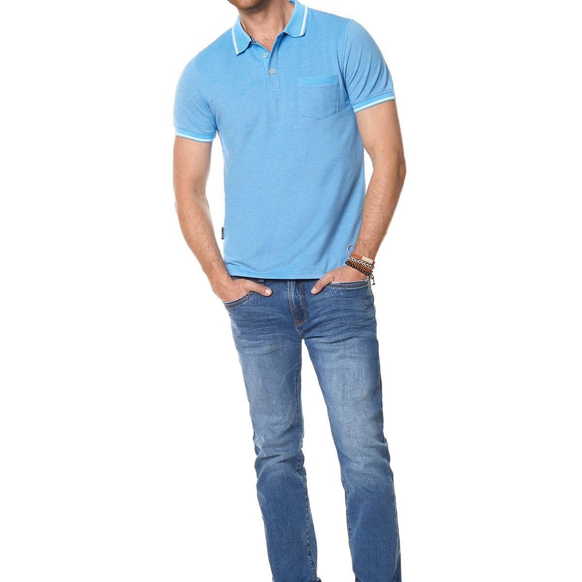 FEROUCH - Polera Polo Georgia Azul Ferouch