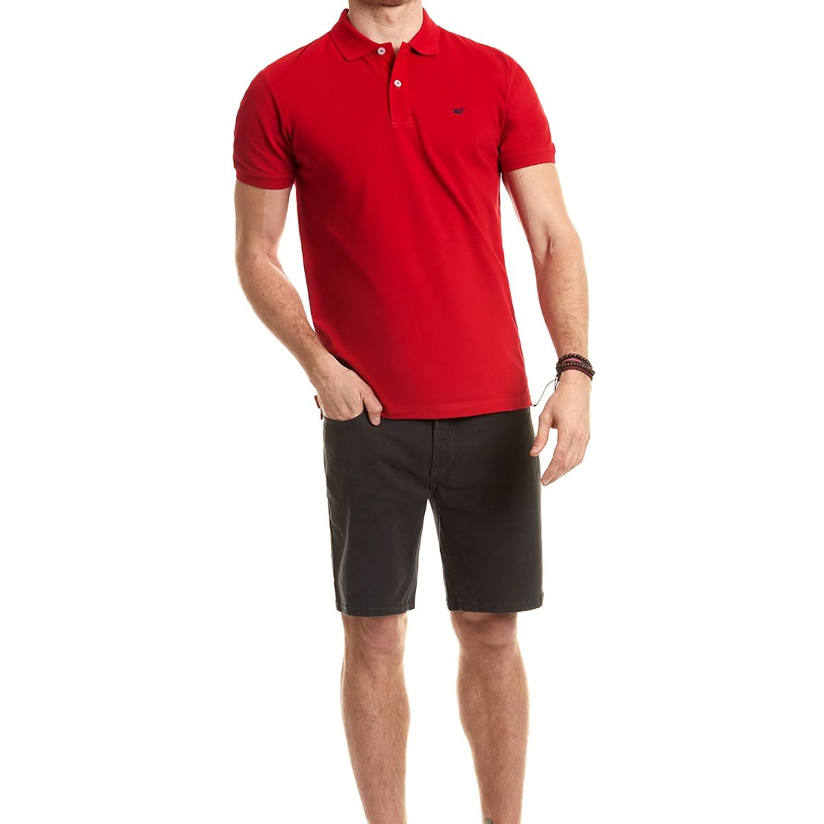 FEROUCH - Polera Polo Básica Rojo Ferouch