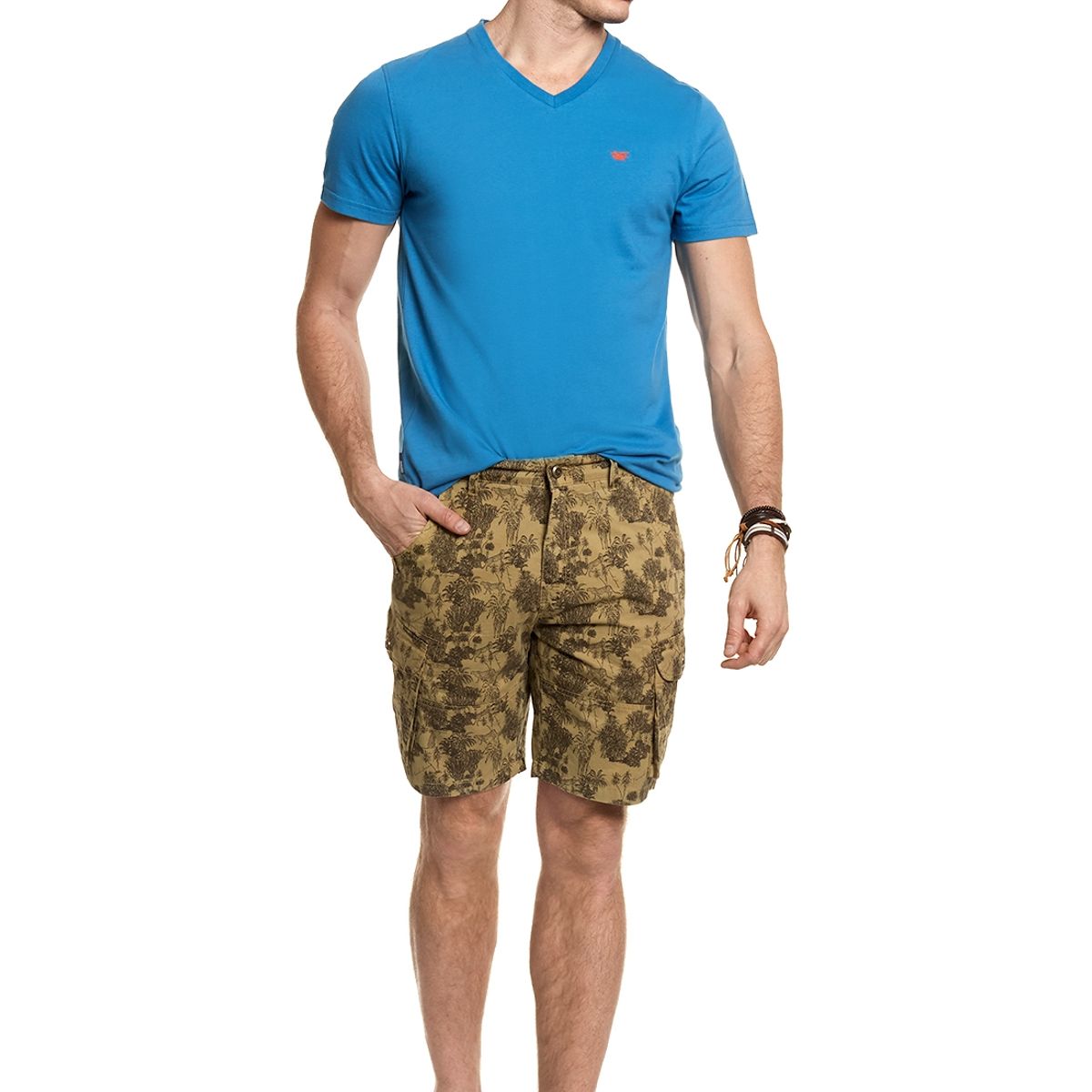 FEROUCH - Bermuda Estampado Cargo Fj Beige Ferouch