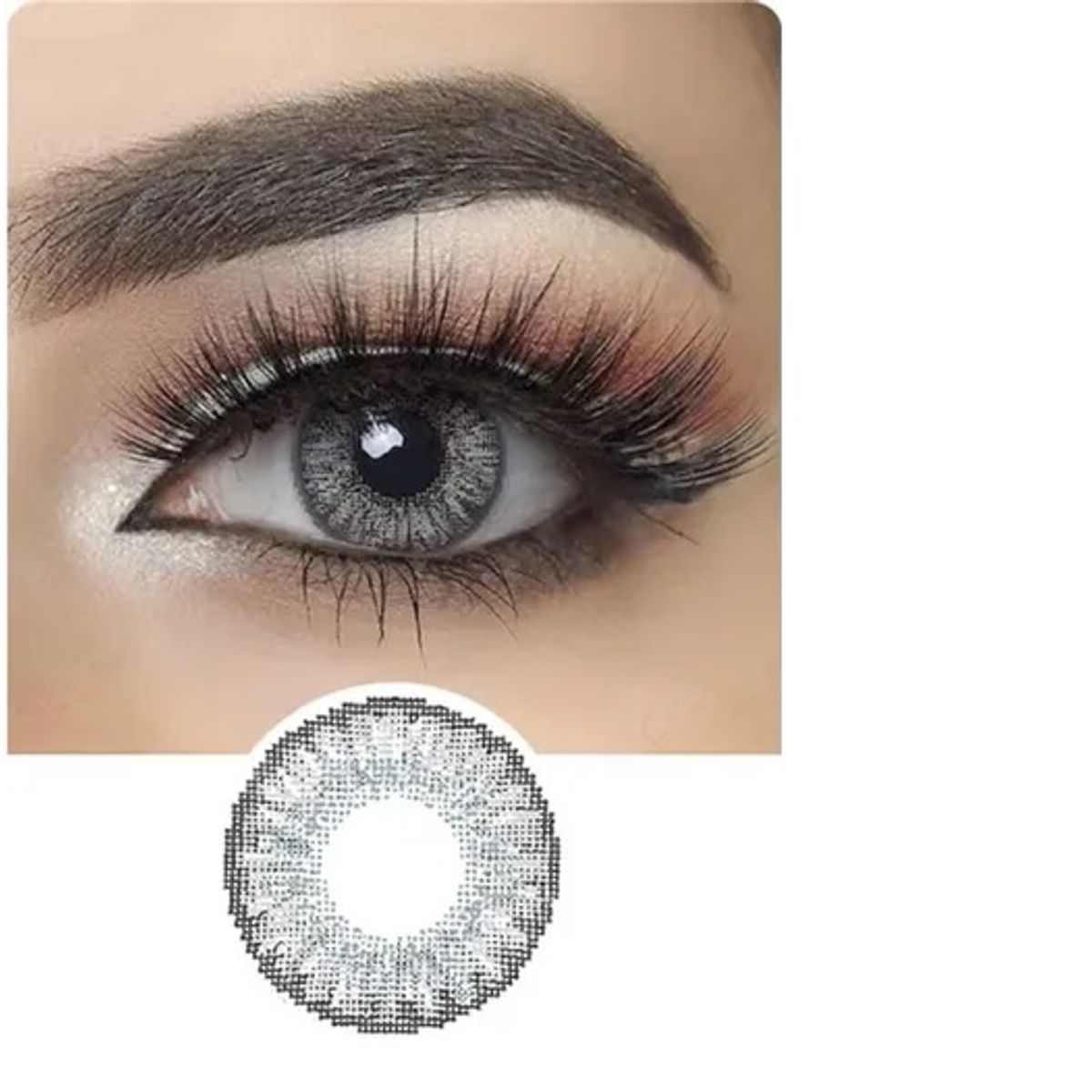 GENERICO - Par Lentes De Contacto Realista Desechable Fantasía Gris Esterlina