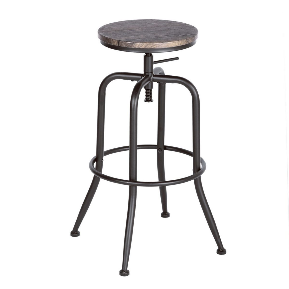 NOVAHUS - Pack 2 Piso De Bar Taburete Altura Ajustable Café Oscuro